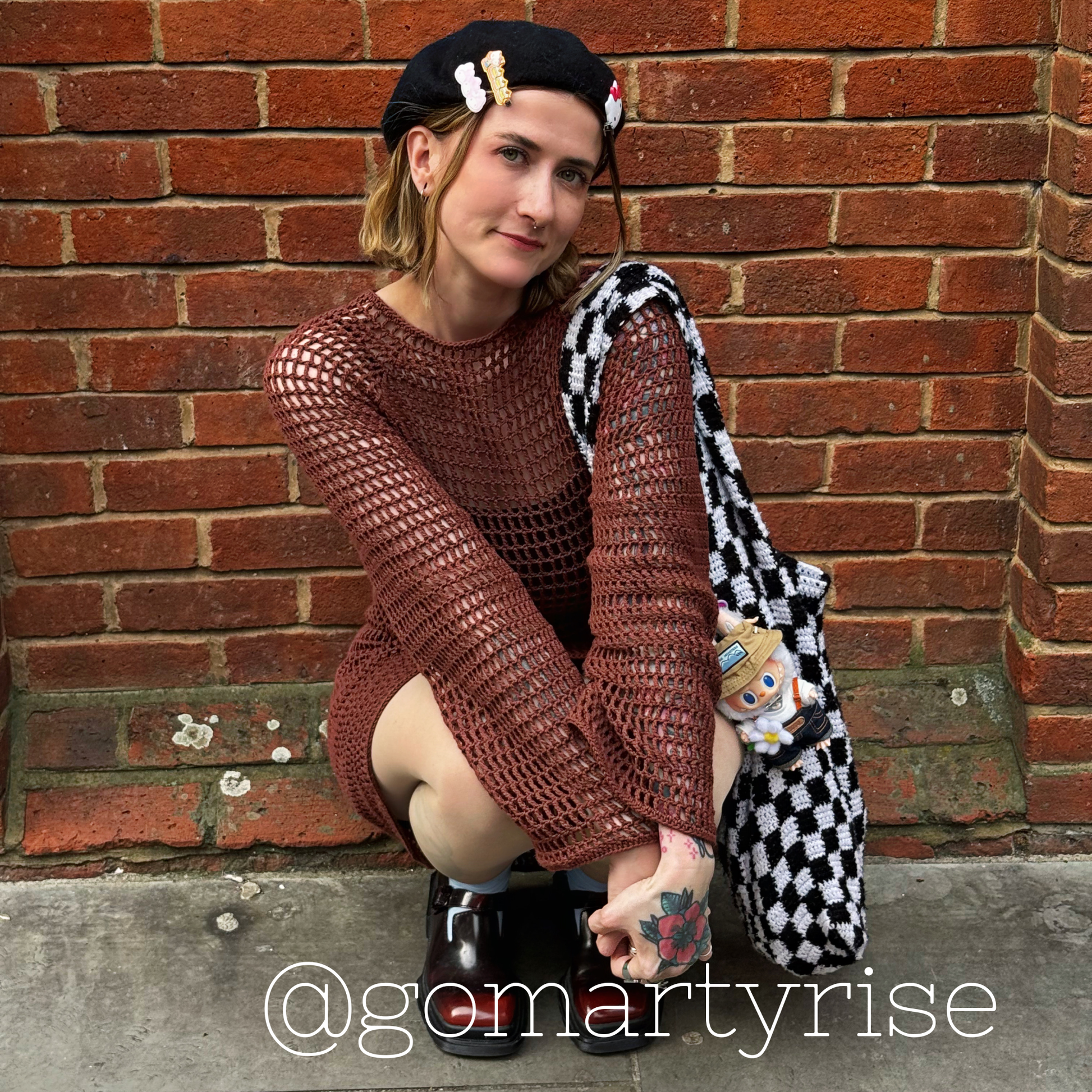 Glasto Crochet Mesh Dress Pattern In Stitches by Marta Glasto Crochet Mesh Dress Pattern In Stitches by Marta