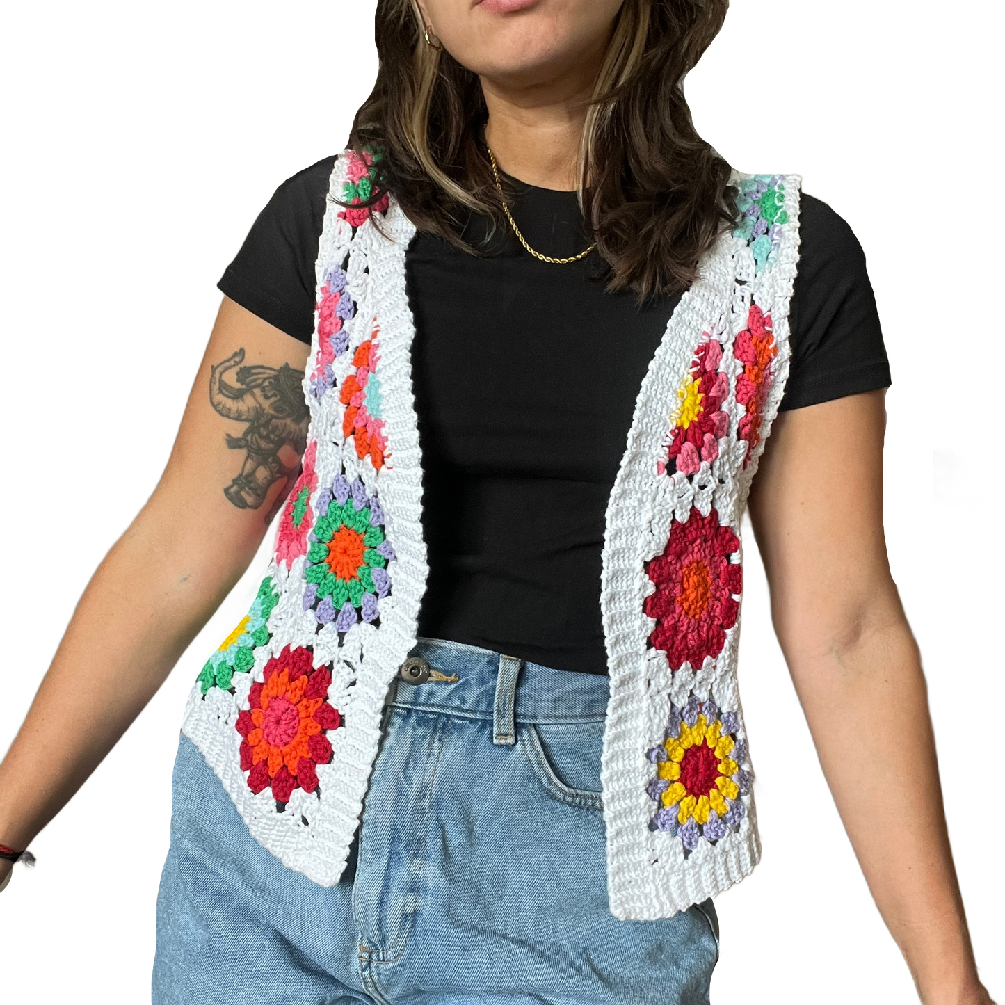 Sunburst Crochet Vest