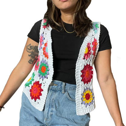 Sunburst Crochet Vest