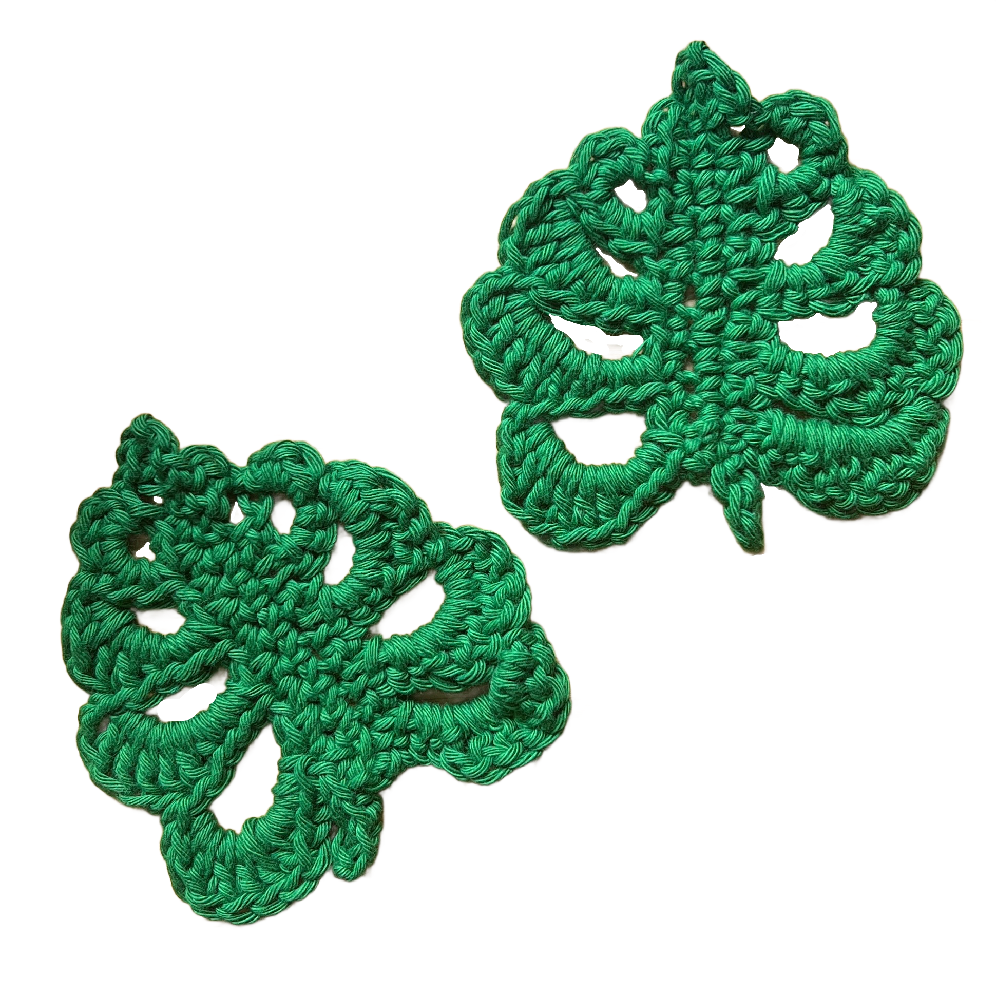 crochet monstera coaster Crochet Monstera Leaf Coaster set